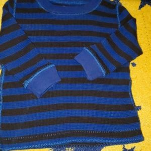 Unisex Blue & Black Thermal Shirt